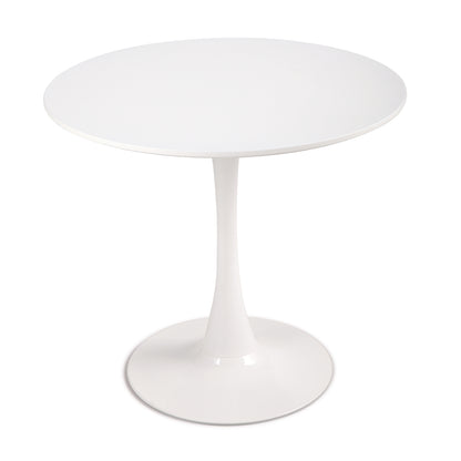 Modern Round White Dining Table - Sleek and Stylish