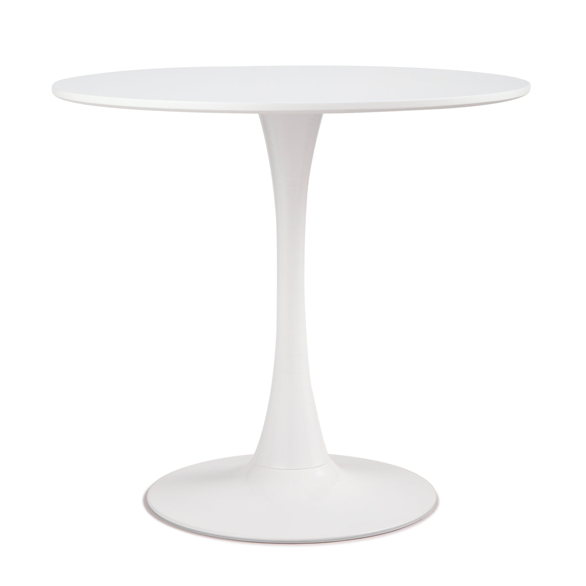 Modern Round White Dining Table - Sleek and Stylish