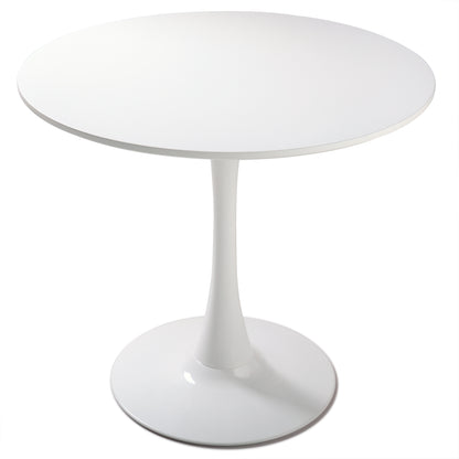 Modern Round White Dining Table - Sleek and Stylish