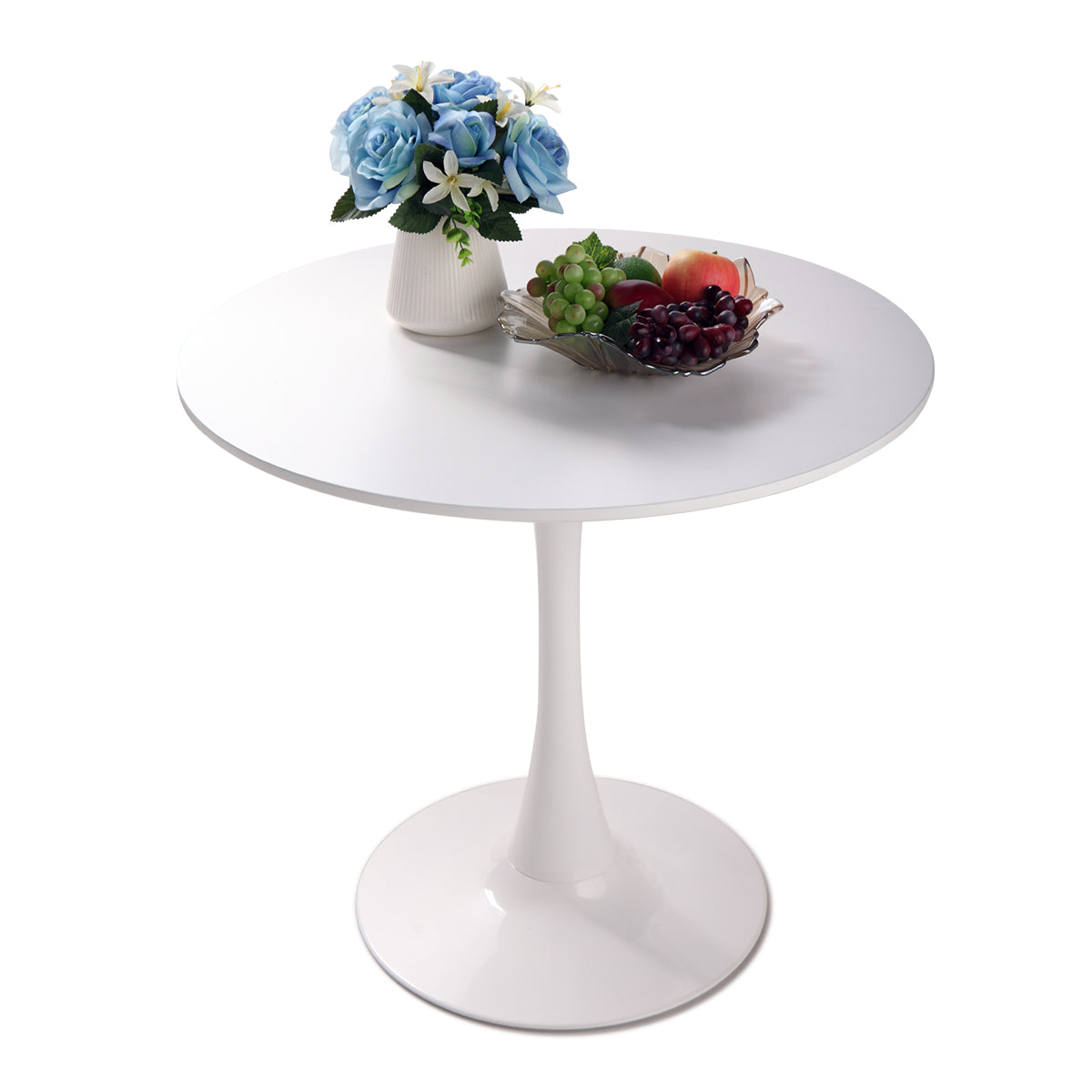 Modern Round White Dining Table - Sleek and Stylish