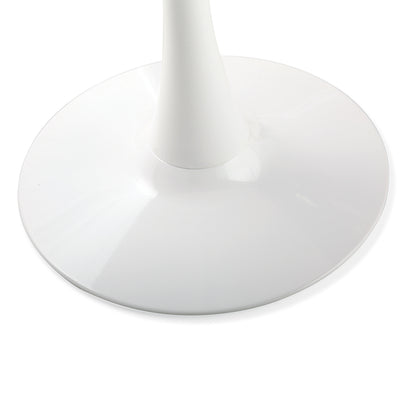 Modern Round White Dining Table - Sleek and Stylish