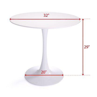 Modern Round White Dining Table - Sleek and Stylish