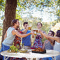 Portable Folding Round Outdoor Party Table - 66" HDPE Waterproof Picnic Table