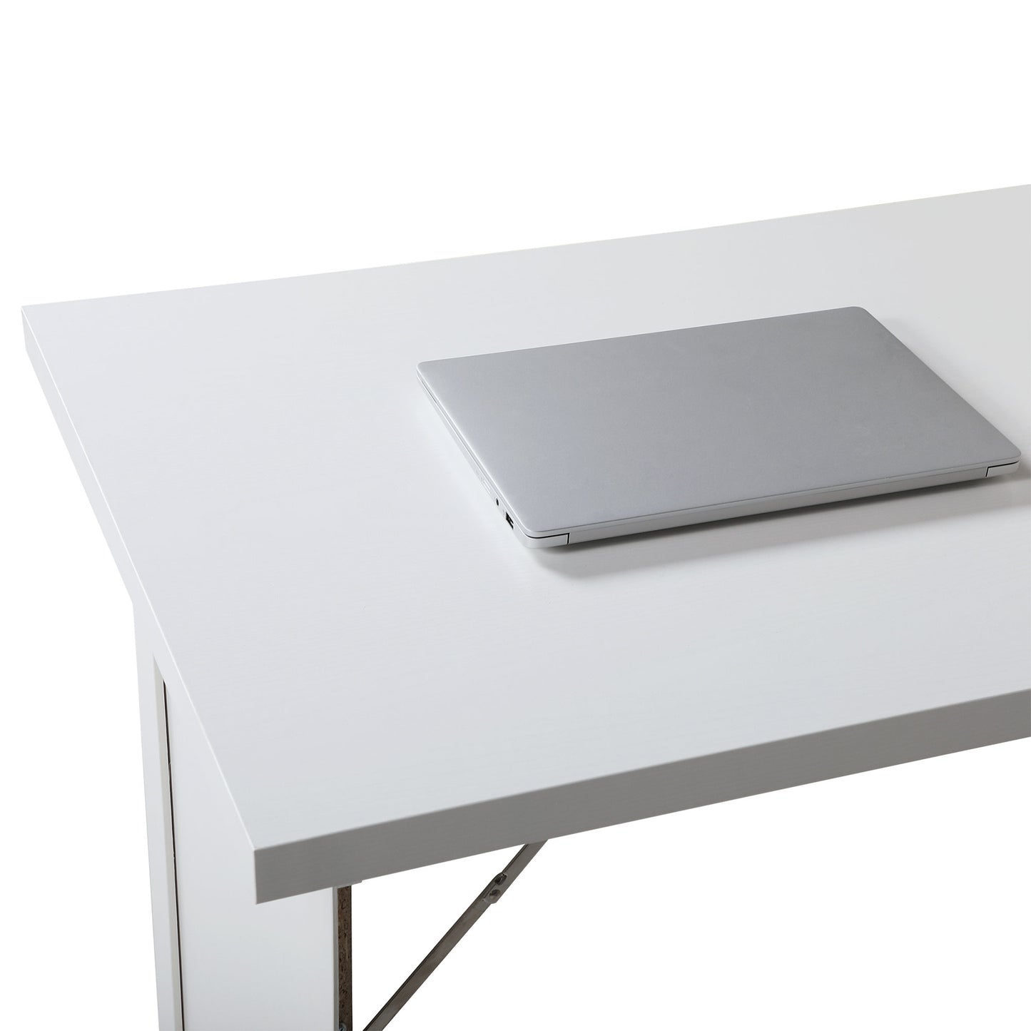 Compact Wall-Mounted Folding Desk with Storage Shelves