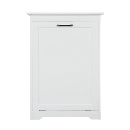 Freestanding Tilt-Out Trash Cabinet - White Finish