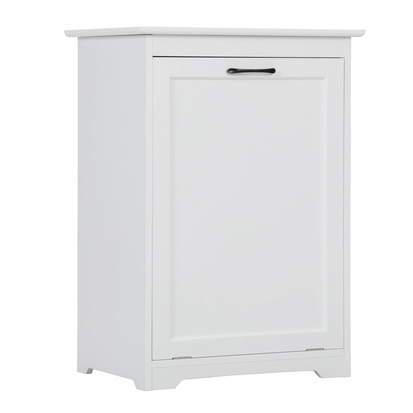 Freestanding Tilt-Out Trash Cabinet - White Finish