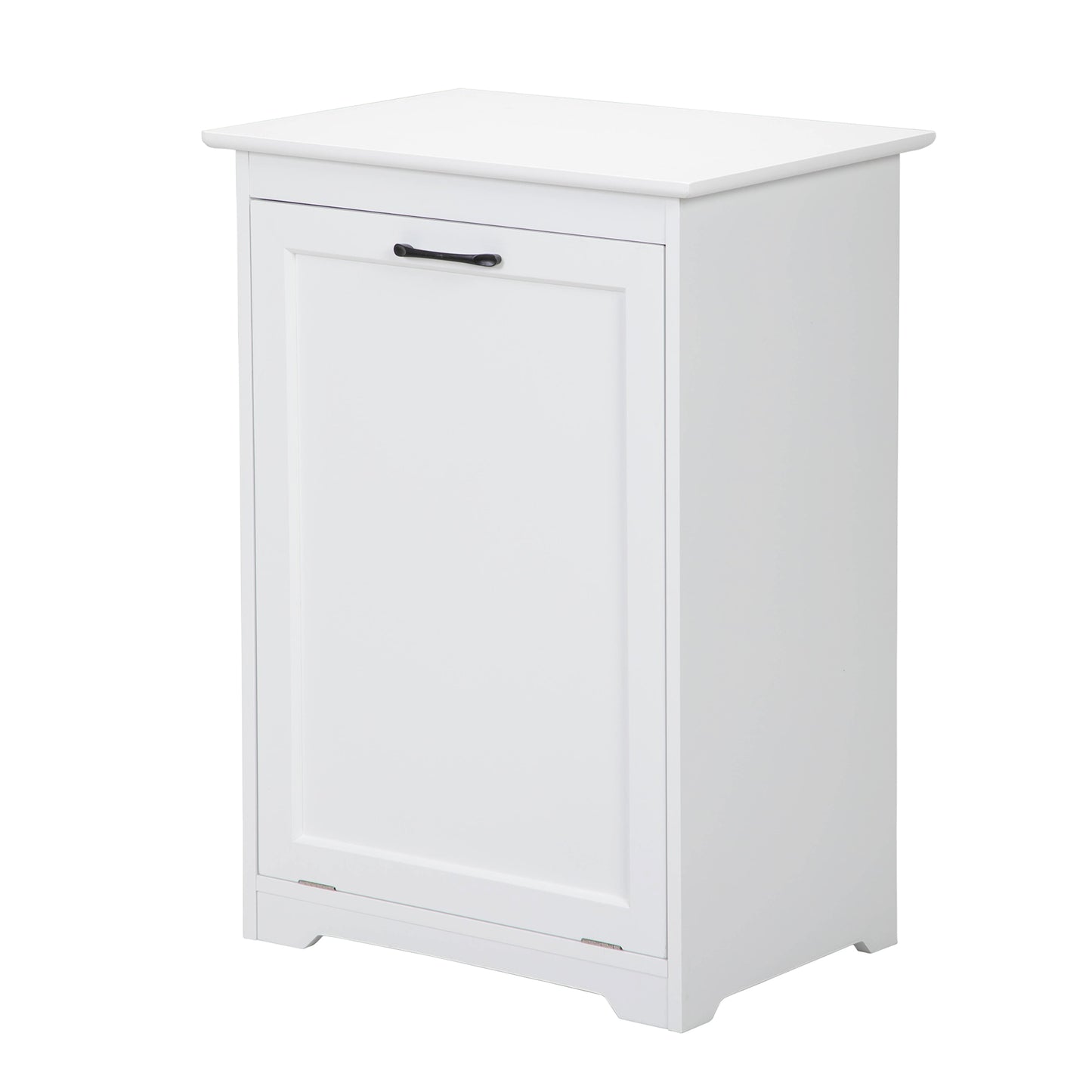 Freestanding Tilt-Out Trash Cabinet - White Finish