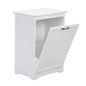 Freestanding Tilt-Out Trash Cabinet - White Finish