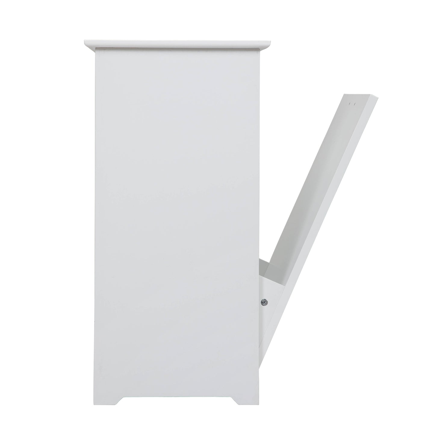 Freestanding Tilt-Out Trash Cabinet - White Finish