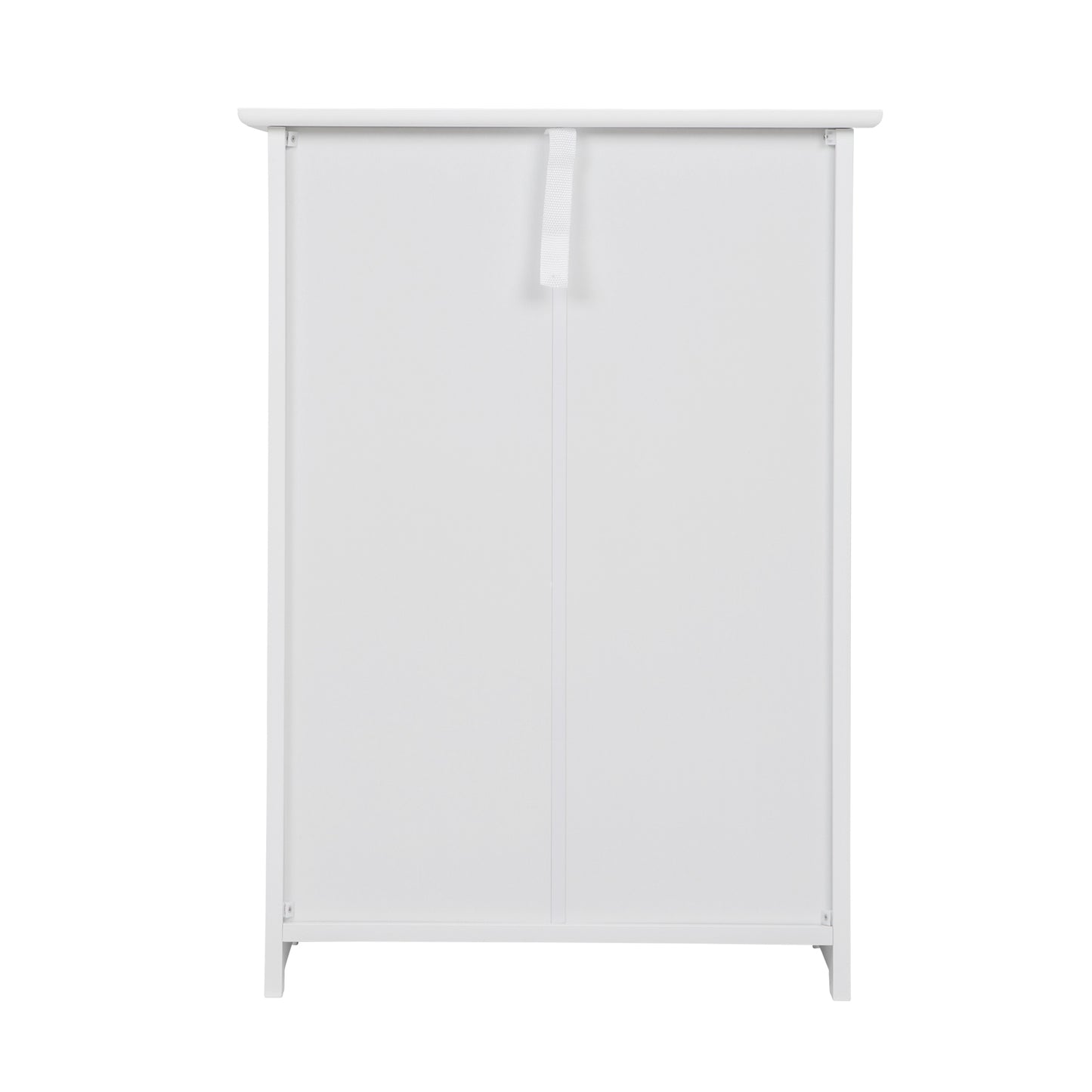 Freestanding Tilt-Out Trash Cabinet - White Finish