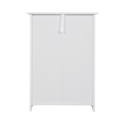 Freestanding Tilt-Out Trash Cabinet - White Finish