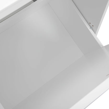 Freestanding Tilt-Out Trash Cabinet - White Finish