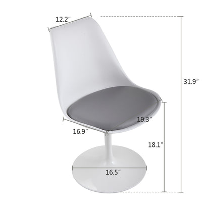 Sleek Tulip-Style Swivel Chair - Modern Elegance for Your Home