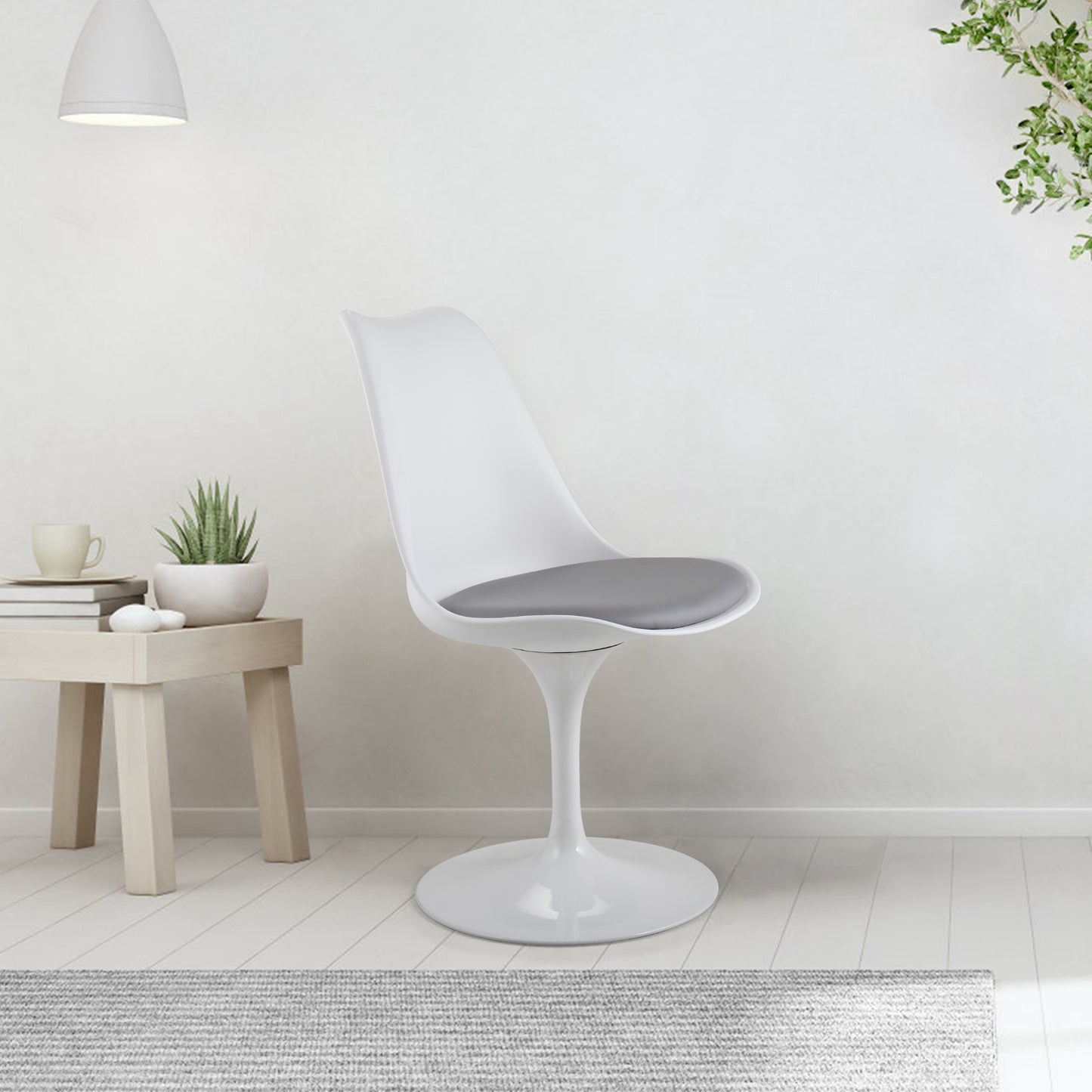 Sleek Tulip-Style Swivel Chair - Modern Elegance for Your Home